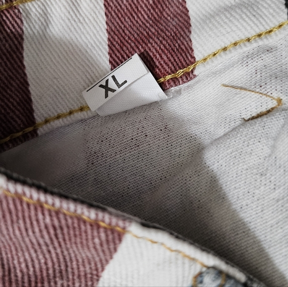 American Flag Micro Cheeky Distressed Shorts - Picture 7 of 7